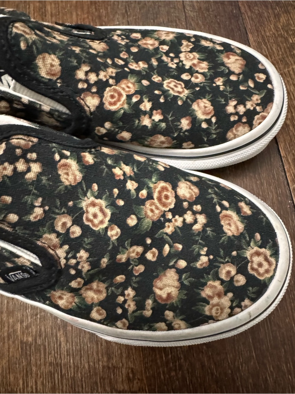 Vans Floral Slip Ons Kids 12.5 Cute Skater Sneakers Shoes - Picture 7 of 9